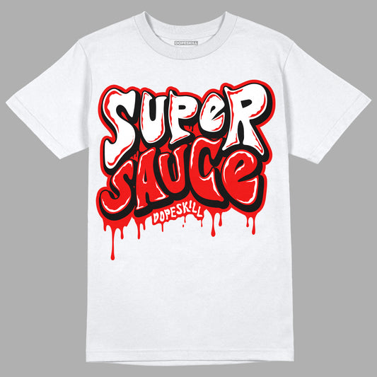 Cherry 11s DopeSkill T-Shirt Super Sauce Graphic - White