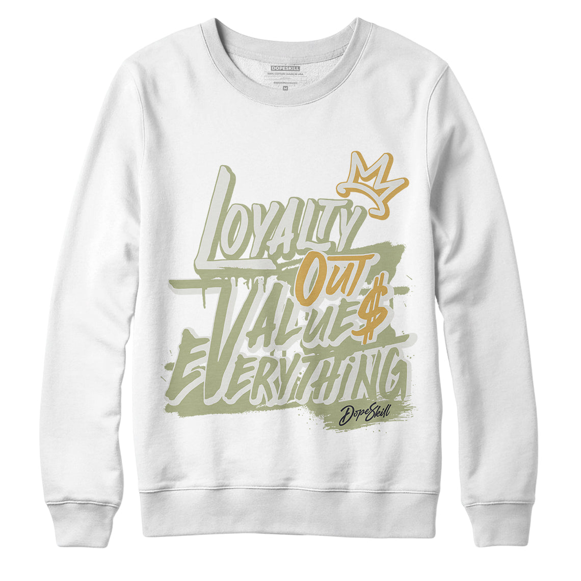 Jordan 5 Jade Horizon DopeSkill Sweatshirt LOVE Graphic - White 