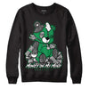 Jordan 3 WMNS “Lucky Green” DopeSkill Sweatshirt MOMM Bear Graphic Streetwear - Black