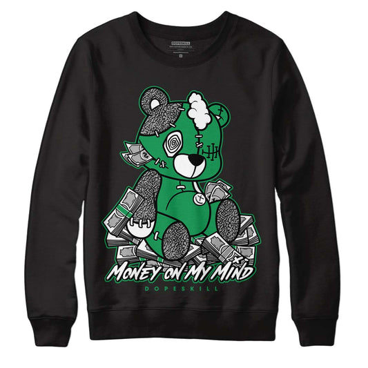 Jordan 3 WMNS “Lucky Green” DopeSkill Sweatshirt MOMM Bear Graphic Streetwear - Black