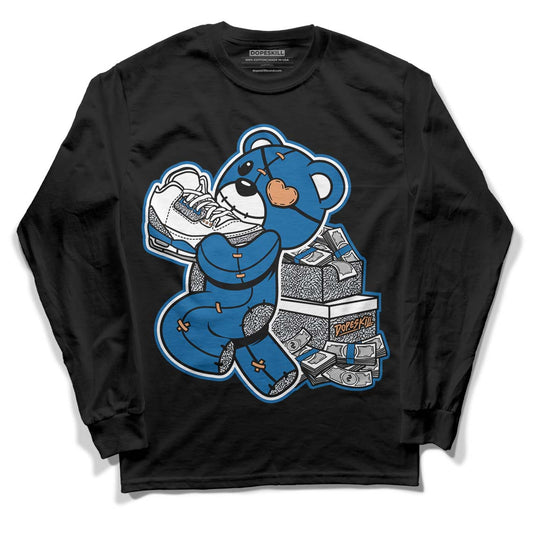 Jordan 3 Retro Wizards DopeSkill Long Sleeve T-Shirt Bear Steals Sneaker Graphic Streetwear - Black