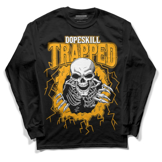 Black Taxi 12s DopeSkill Long Sleeve T-Shirt Trapped Halloween Graphic - Black 
