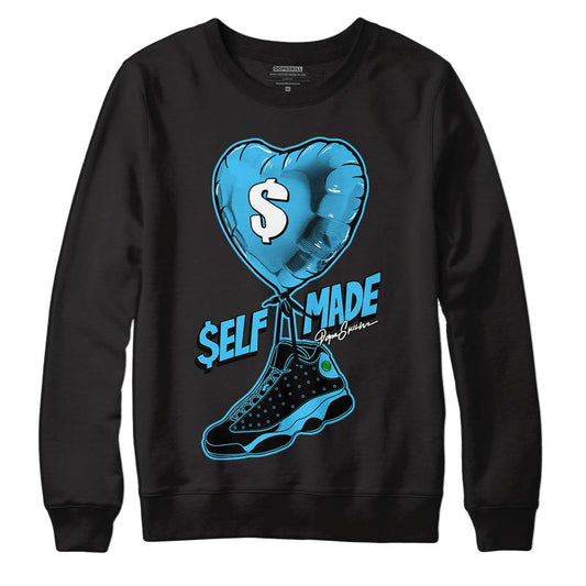 University Blue 13s DopeSkill Sweatshirt Self Made Graphic - Black 