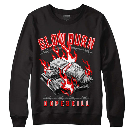 Cherry 11s DopeSkill Sweatshirt Slow Burn Graphic - Black