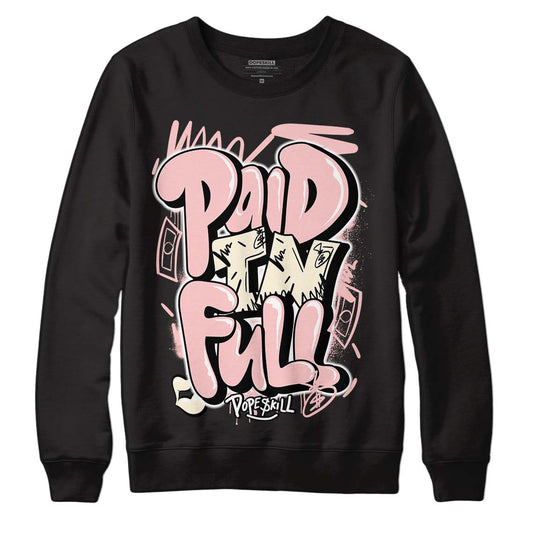 Jordan 1 High OG WMNS Washed Pink DopeSkill Sweatshirt New Paid In Full Graphic Streetwear - Black