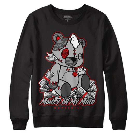 Jordan 5 Retro P51 Camo DopeSkill Sweatshirt MOMM Bear Graphic Streetwear  - Black 