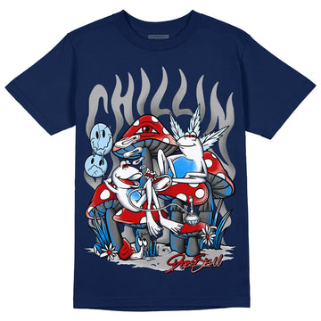 Midnight Navy 4s DopeSkill Midnight Navy T-shirt Chillin Graphic