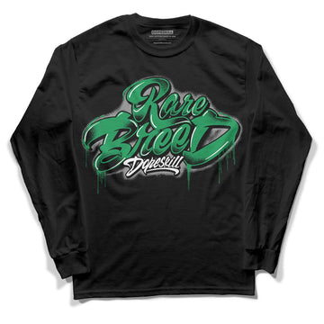 Jordan 1 Low Lucky Green DopeSkill Long Sleeve T-Shirt Rare Breed Type Graphic Streetwear - Black