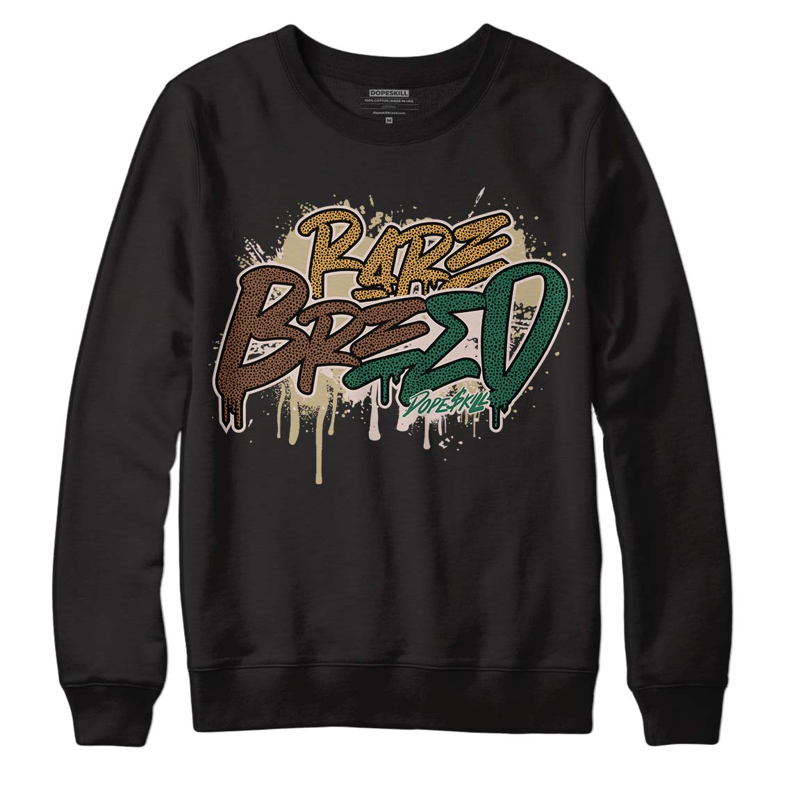 Safari Dunk Low DopeSkill Sweatshirt Rare Breed Graphic - Black