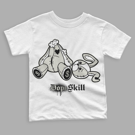 Military Black 4s DopeSkill Toddler Kids T-shirt Don’t Break My Heart Graphic - White 