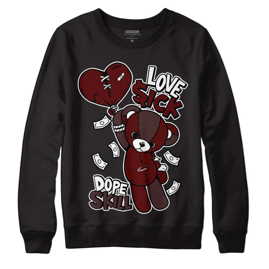 Jordan 12 x A Ma Maniére DopeSkill Sweatshirt Love Sick Graphic Streetwear - Black 