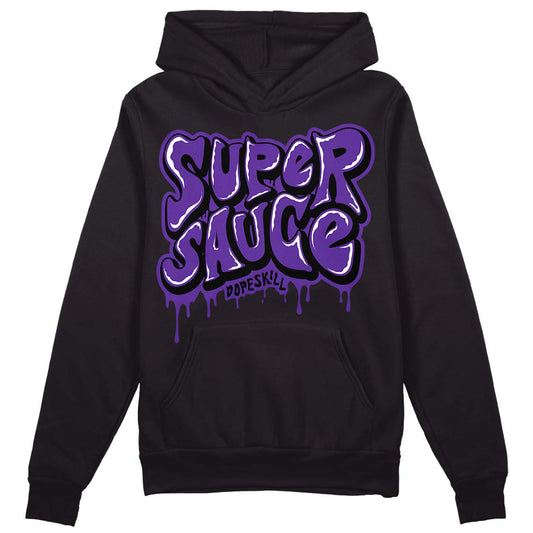 PURPLE Collection DopeSkill Hoodie Sweatshirt Super Sauce Graphic - Black