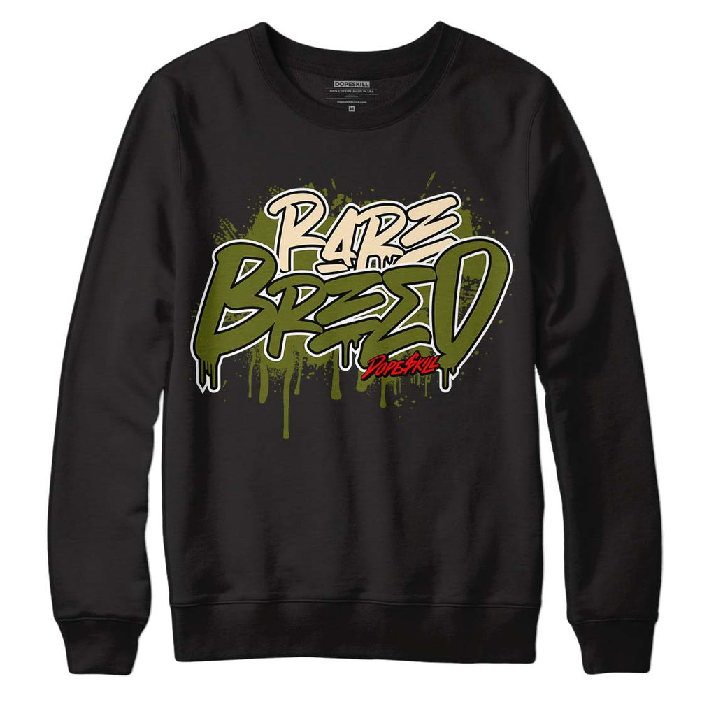 Travis Scott x Jordan 1 Low OG “Olive” DopeSkill Sweatshirt Rare Breed Graphic Streetwear - Black