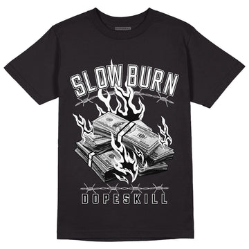 Dunk Low Panda White Black DopeSkill T-Shirt Slow Burn Graphic - Black