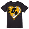 Goldenrod Dunk DopeSkill T-Shirt Heart Jordan Graphic - Black 