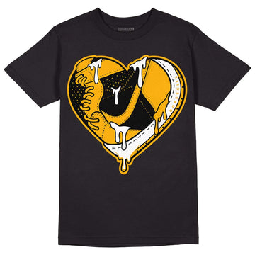 Goldenrod Dunk DopeSkill T-Shirt Heart Jordan Graphic - Black 