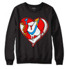 Fruity Pebbles Dunks DopeSkill Sweatshirt Heart Jordan Graphic - Black