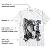 AJ 6 Midnight Navy DopeSkill White T-Shirt Trust God Graphic