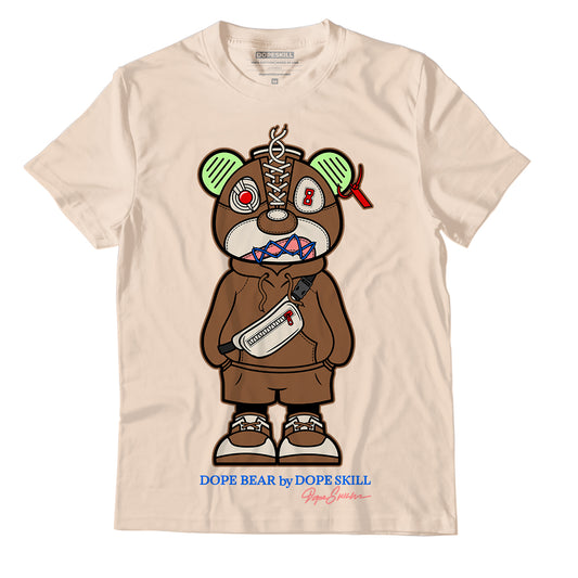 AJ 4 Wild Things DopeSkill Pearl White T-shirt Sneaker Bear Graphic