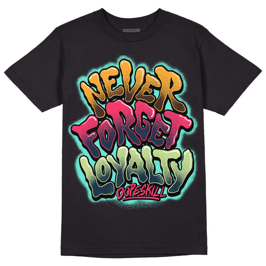 Flyease Bio Hack 1s Low DopeSkill T-Shirt Never Forget Loyalty Graphic - Black 