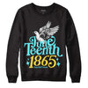 Jordan 5 Aqua DopeSkill Sweatshirt Juneteenth 1865 Graphic Streetwear - Black