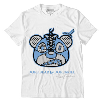 AJ 4 University Blue DopeSkill T-Shirt Sneaker Bear Head Graphic