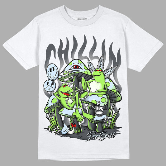 Green Bean 5s DopeSkill T-Shirt Chillin Graphic - White 