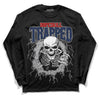 Midnight Navy 4s DopeSkill Long Sleeve T-Shirt Trapped Halloween Graphic - Black