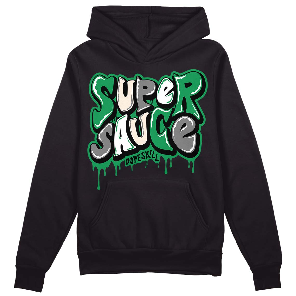 Jordan 2 Retro Lucky Green DopeSkill Hoodie Sweatshirt Super Sauce Graphic Streetwear - Black 