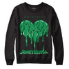 Jordan 1 Low Lucky Green DopeSkill Sweatshirt Juneteenth Heart Graphic Streetwear - Black