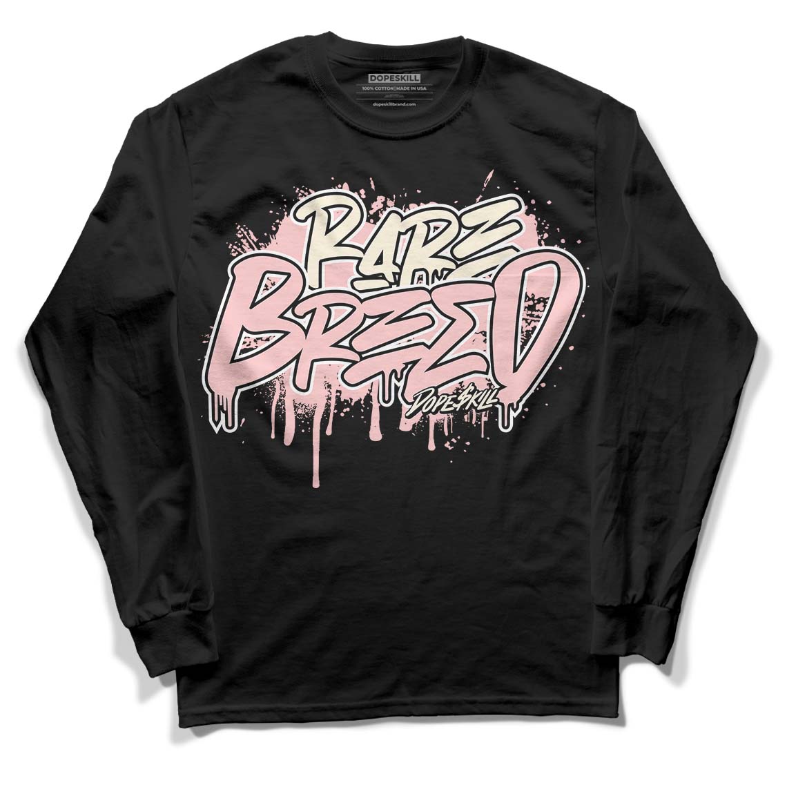 Jordan 1 High OG WMNS Washed Pink DopeSkill Long Sleeve T-Shirt Rare Breed Graphic Streetwear - Black