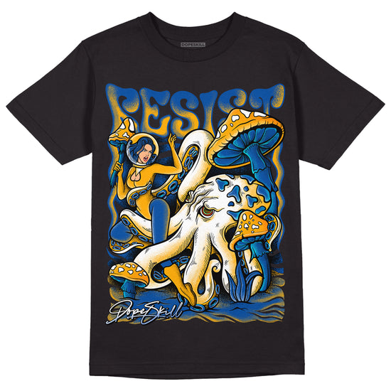 Dunk Blue Jay and University Gold DopeSkill T-Shirt Resist Graphic Streetwear - Black