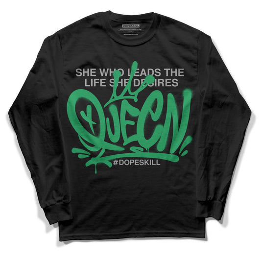 Jordan 3 WMNS “Lucky Green” DopeSkill Long Sleeve T-Shirt Queen Graphic Streetwear - Black