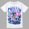 Hyper Royal 12s DopeSkill T-Shirt Chillin Graphic - White