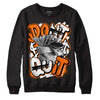 Orange Black White DopeSkill Sweatshirt Don't Quit Graphic - Black