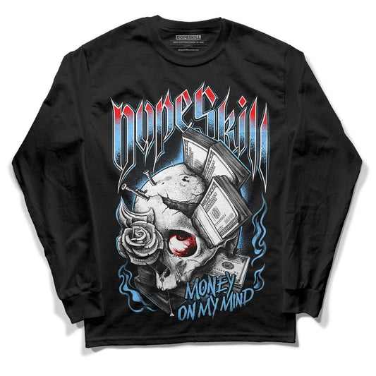 Travis Scott x Jordan 4 Retro 'Cactus Jack' DopeSkill Long Sleeve T-Shirt Money On My Mind Graphic Streetwear - Black 