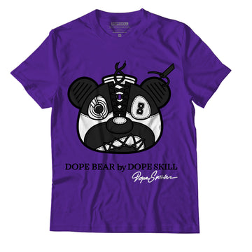 AJ 13 Court Purple DopeSkill Purple T-shirt Sneaker Bear Head Graphic