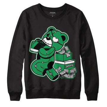 Jordan 1 Low Lucky Green DopeSkill Sweatshirt Bear Steals Sneaker Graphic Streetwear - Black