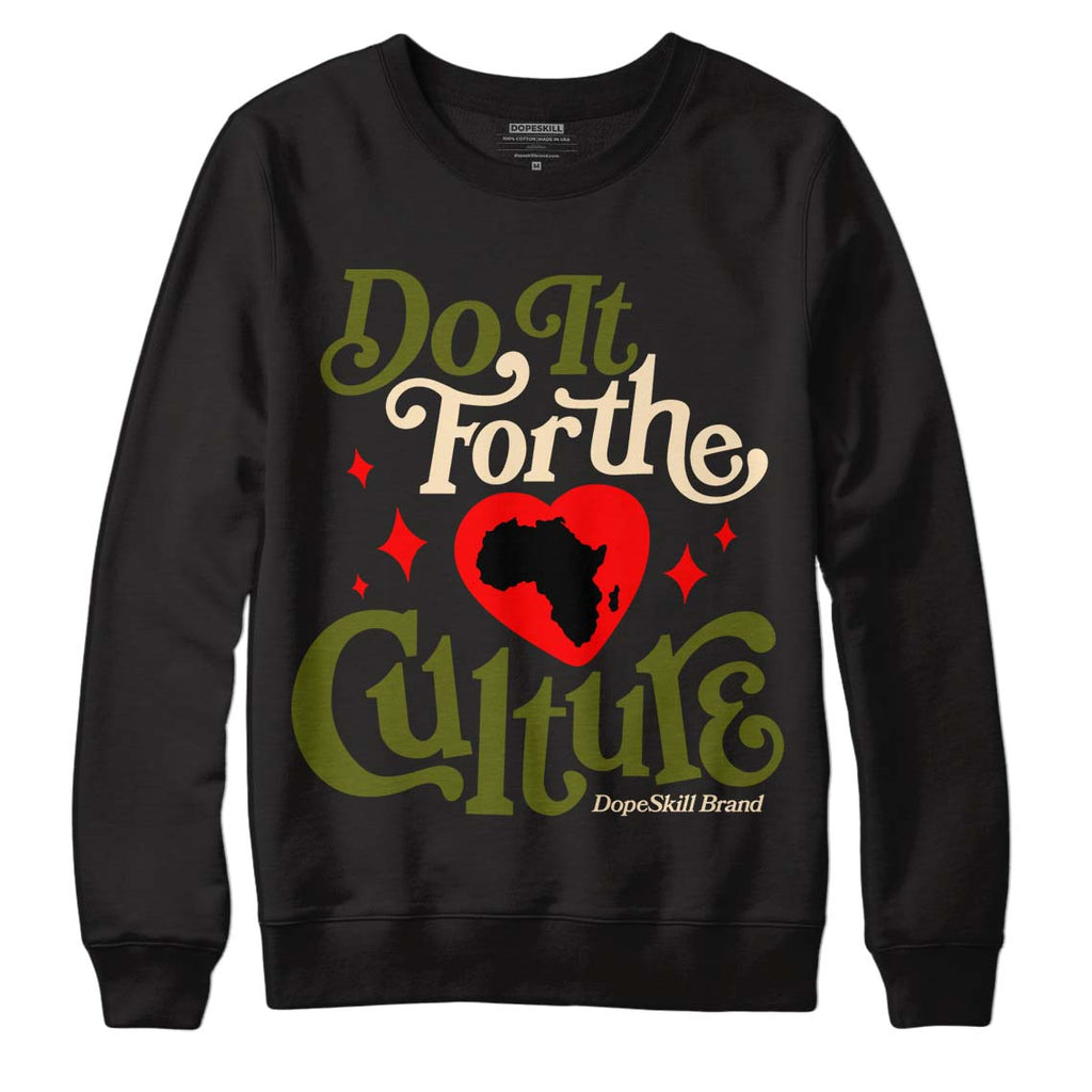 Travis Scott x Jordan 1 Low OG “Olive” DopeSkill Sweatshirt Do It For The Culture Graphic Streetwear - Black