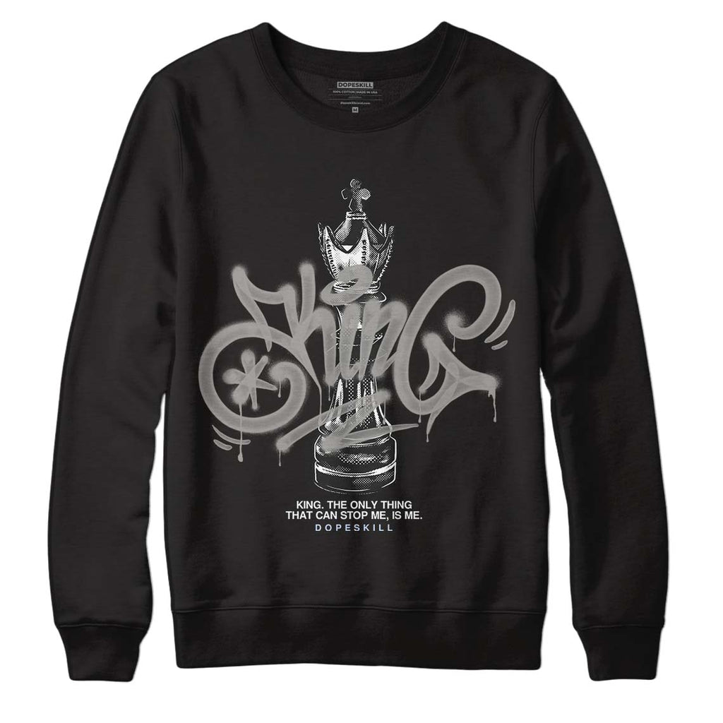 Jordan 11 Cool Grey DopeSkill Sweatshirt King Chess Graphic Streetwear - Black