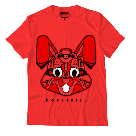 AJ 9 Chile Red DopeSkill Chile Red T-shirt Sneaker Rabbit Graphic