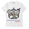 Jordan 4 Sail Canvas DopeSkill T-Shirt Sneaker Bear Head Graphic - White 