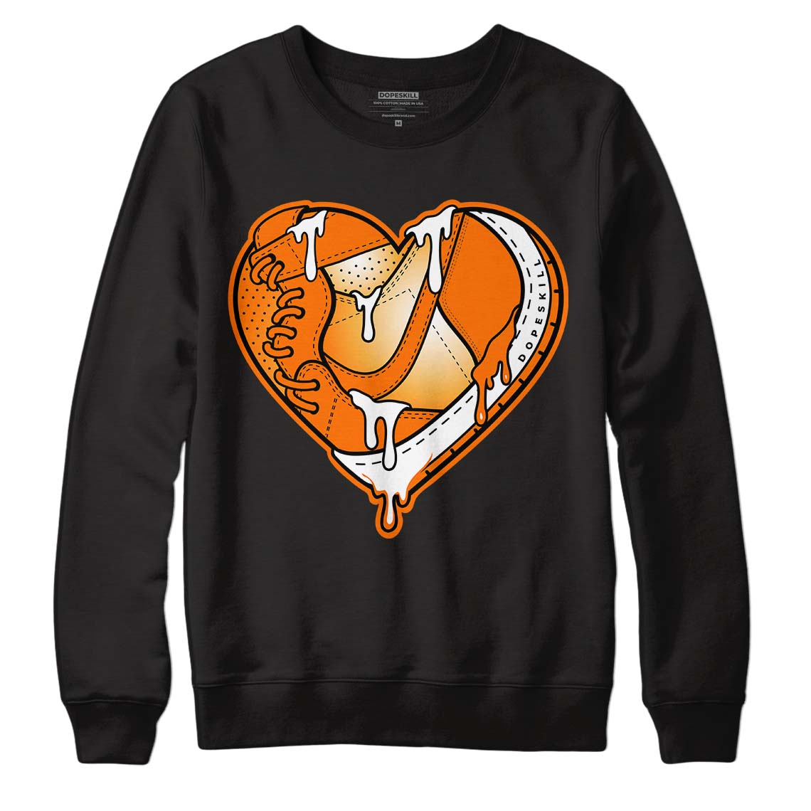 Wmns Dunk Low 'Magma Orange DopeSkill Sweatshirt Heart Jordan 1 Graphic Streetwear - Black