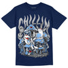 Georgetown 6s DopeSkill College Navy T-shirt Chillin Graphic