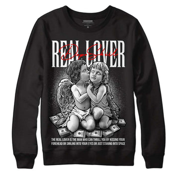 Jordan 1 High 85 Black White DopeSkill Sweatshirt Real Lover Graphic Streetwear - Black