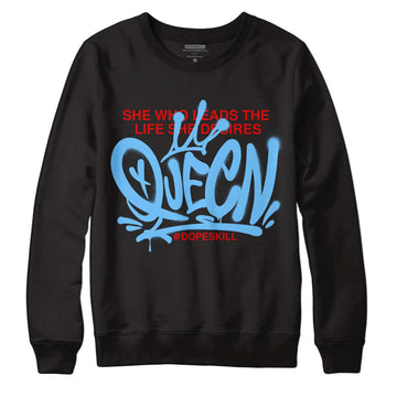 Travis Scott x Jordan 4 Retro 'Cactus Jack' DopeSkill Sweatshirt Queen Graphic Streetwear - Black