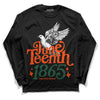 Dunk Low Team Dark Green Orange DopeSkill Long Sleeve T-Shirt Juneteenth 1865 Graphic Streetwear - Black