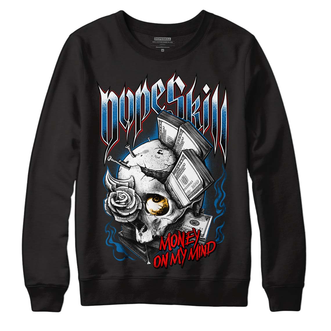 Messy Room 4S DopeSkill Sweatshirt Money On My Mind Graphic - Black