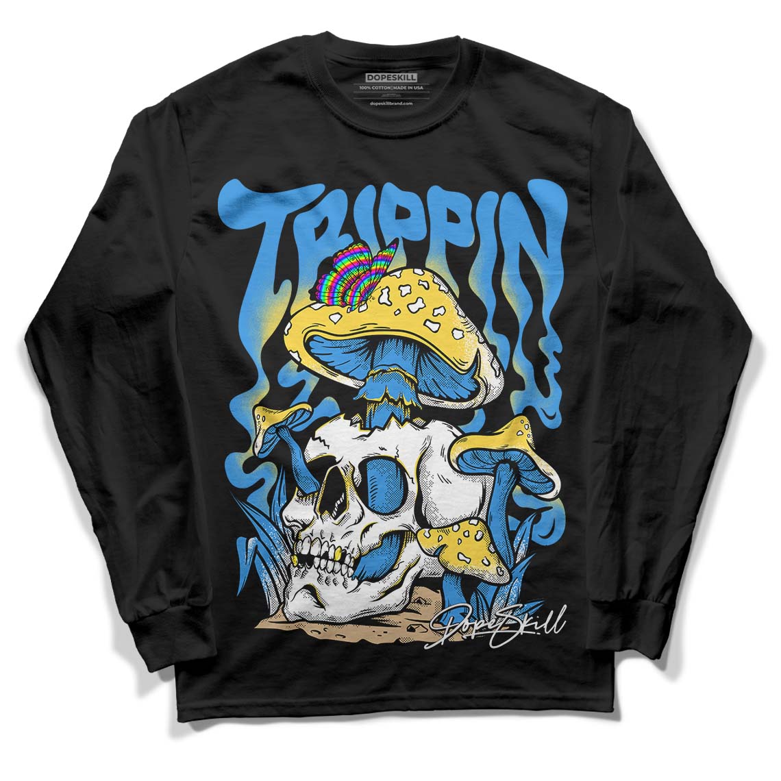 SB Dunk Low Homer DopeSkill Long Sleeve T-Shirt Trippin Graphic - Black