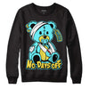 Aqua 5s DopeSkill Sweatshirt Hurt Bear Graphic - Black 